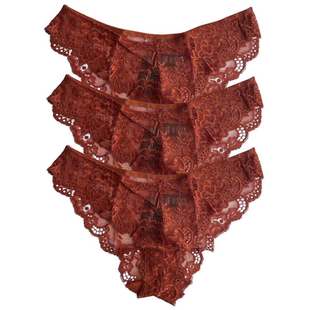 Lot 3 Frederick’s of Hollywood Lace Bikini Panty, M